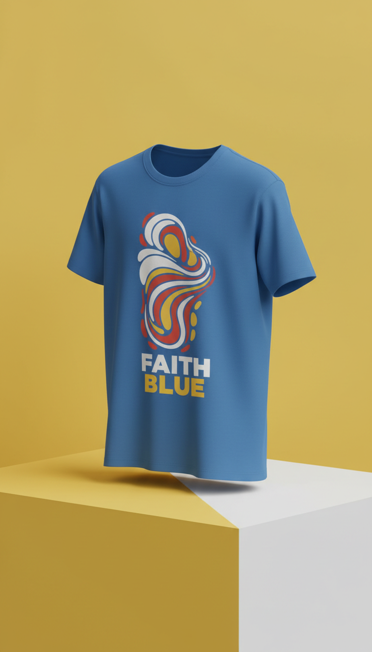 Cotton Tee with Scripture Print