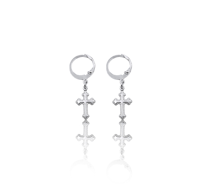 Vintage Jesus Cross Cone Earrings for Men and Women