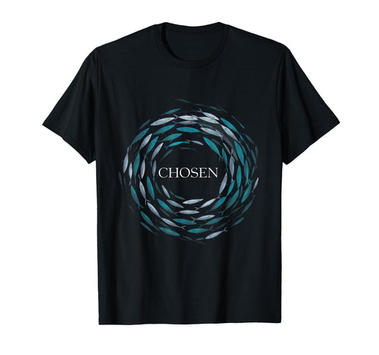 Christian Chosen Fish Swim Against The Current Bible T-Shirt