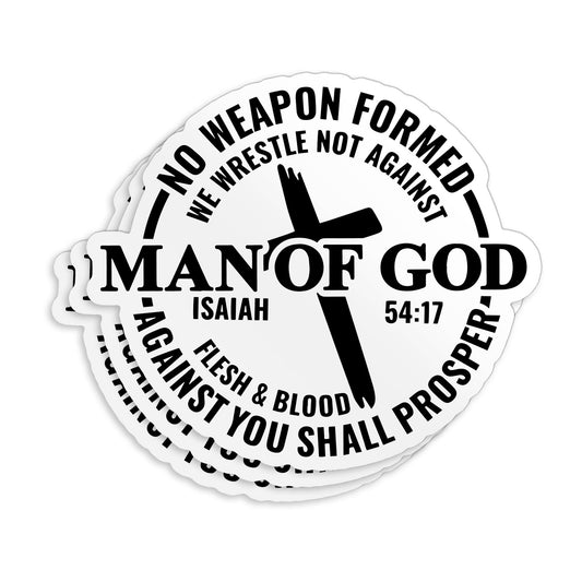 (3 Pcs) Man of God Stickers Cross Nails Jesus King of King Sticker Christian Bible Sticker Religious Sticker 3" Waterproof Die-Cut Vinyl Sticker for Kindle Laptop Water Bottles Phone Gifts 3 Inches