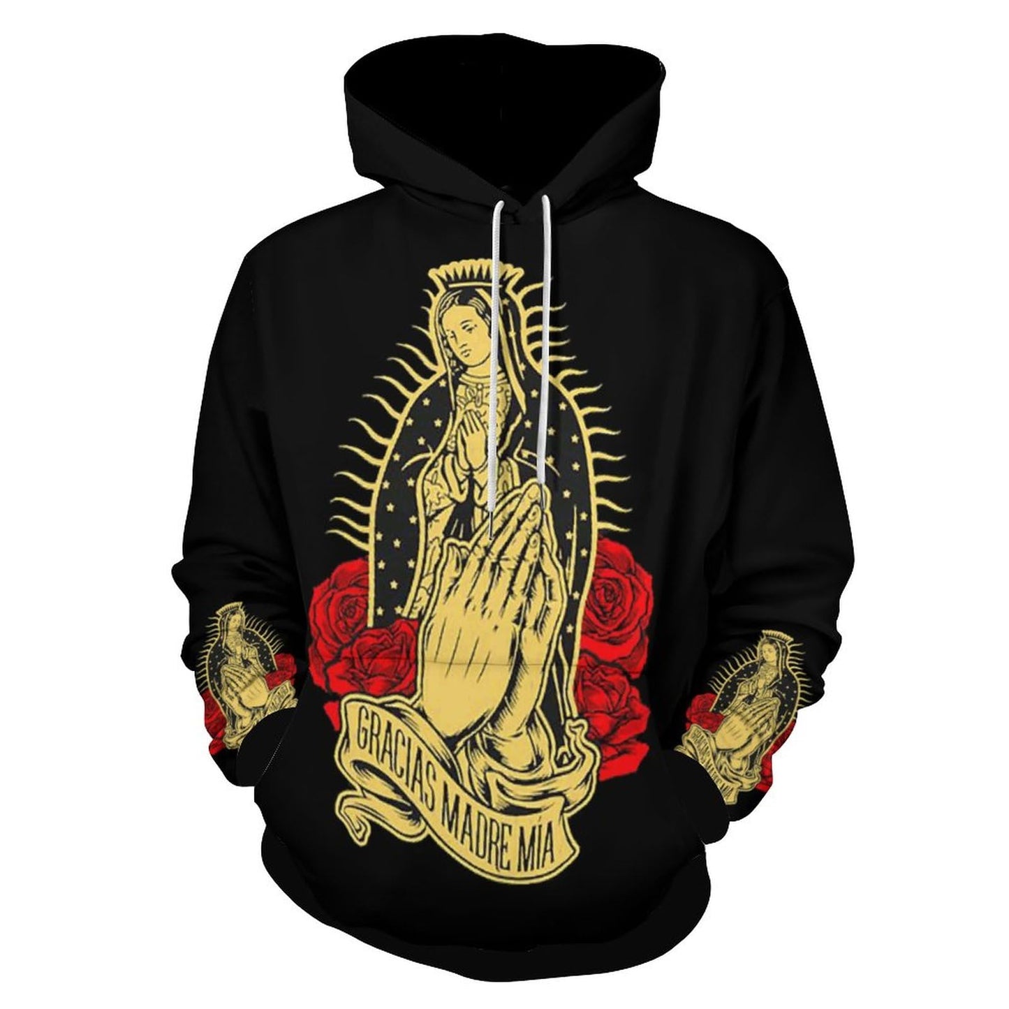 Our Lady of Guadalupe - Virgin Mary Jesus Sweater Classic Hoody Big Pocket Pullover Hoodie Men Women Pullover Gift XL