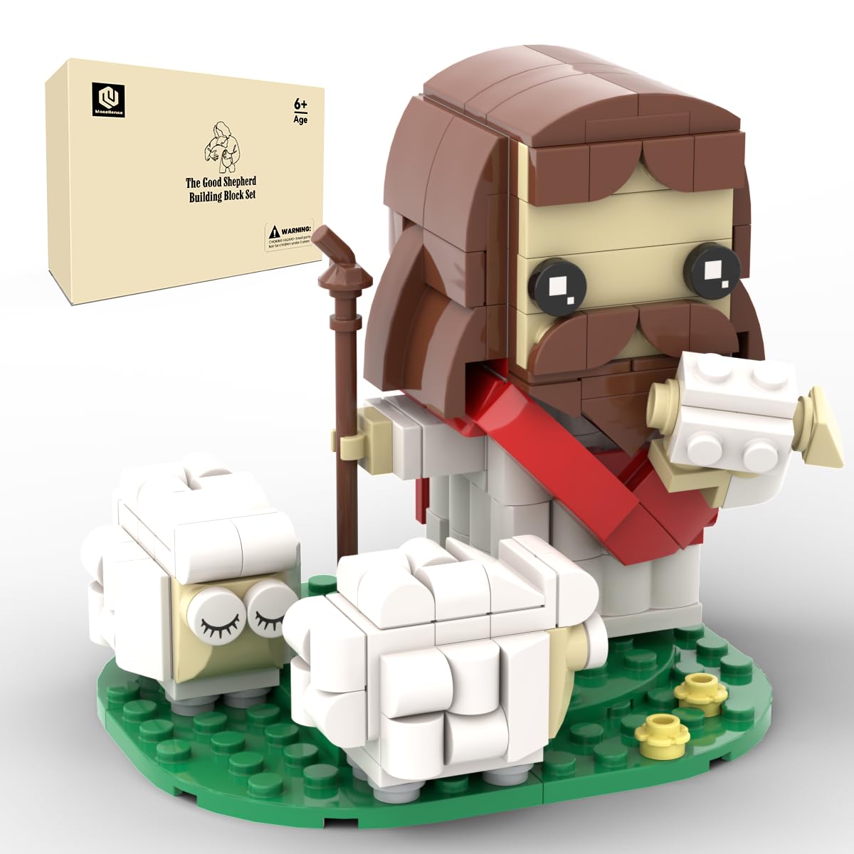 Jesus Building Set The Good Shepherd Little Jesus Figures Jesus Doll Toys Easter and Christmas Building Block Gifts for for Boys and Girls Ages 6 and Up