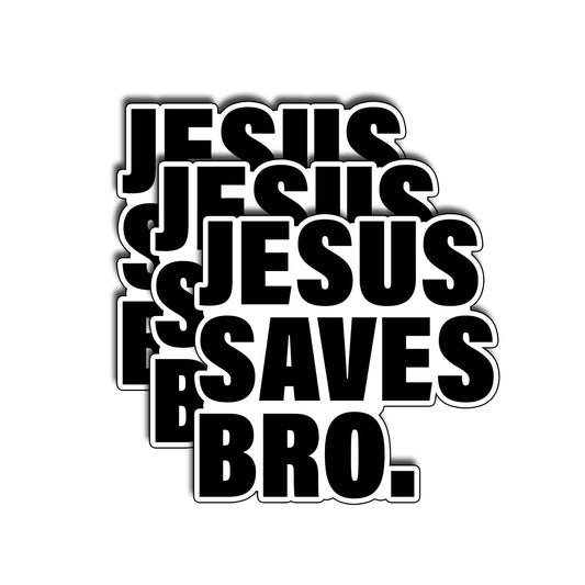 (3Pcs) Jesus Saves Bro Sticker Christian God Cristianos Cross Bible Decorate Waterproof Vinyl Water Bottle Tumbler Books Phone Laptops Sticker Gifts for Love Jesus Decals 3x2.9 Inch