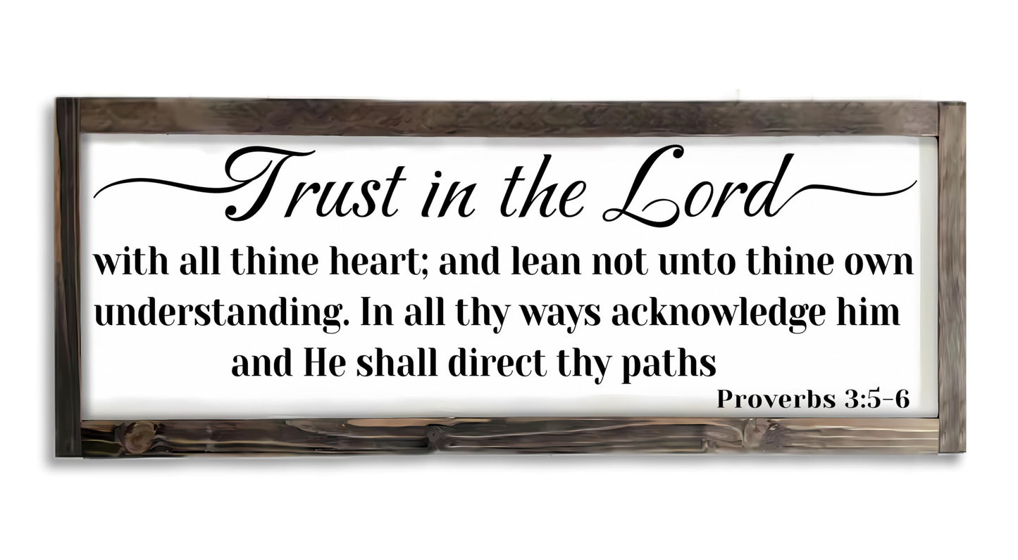 Dazingart Farmhouse Prayer Sign Trust In The Lord Rustic Wooden Wall Decor Sign Bible Wall Art Decor Scripture Plaques Bible Quotes (Proverbs)