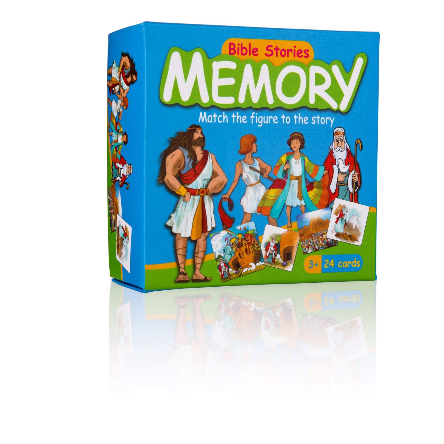 Bible Stories Memory Game - Old Testament Activity Card Game for Kids & Toddlers. Best Known Biblical Stories and Figures in 24 Educational Cards Playset.
