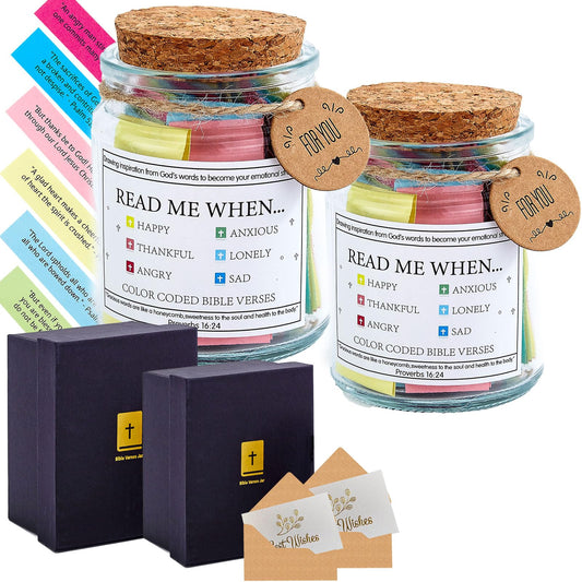 Bible Verse Jar The Hope Jar Bible Verses Read Me When Bible Verses Jar Bible Accessories Bible Stuff Bible Verse Cards Scripture Prayer Jar Christian Gifts for Women (2pcs)