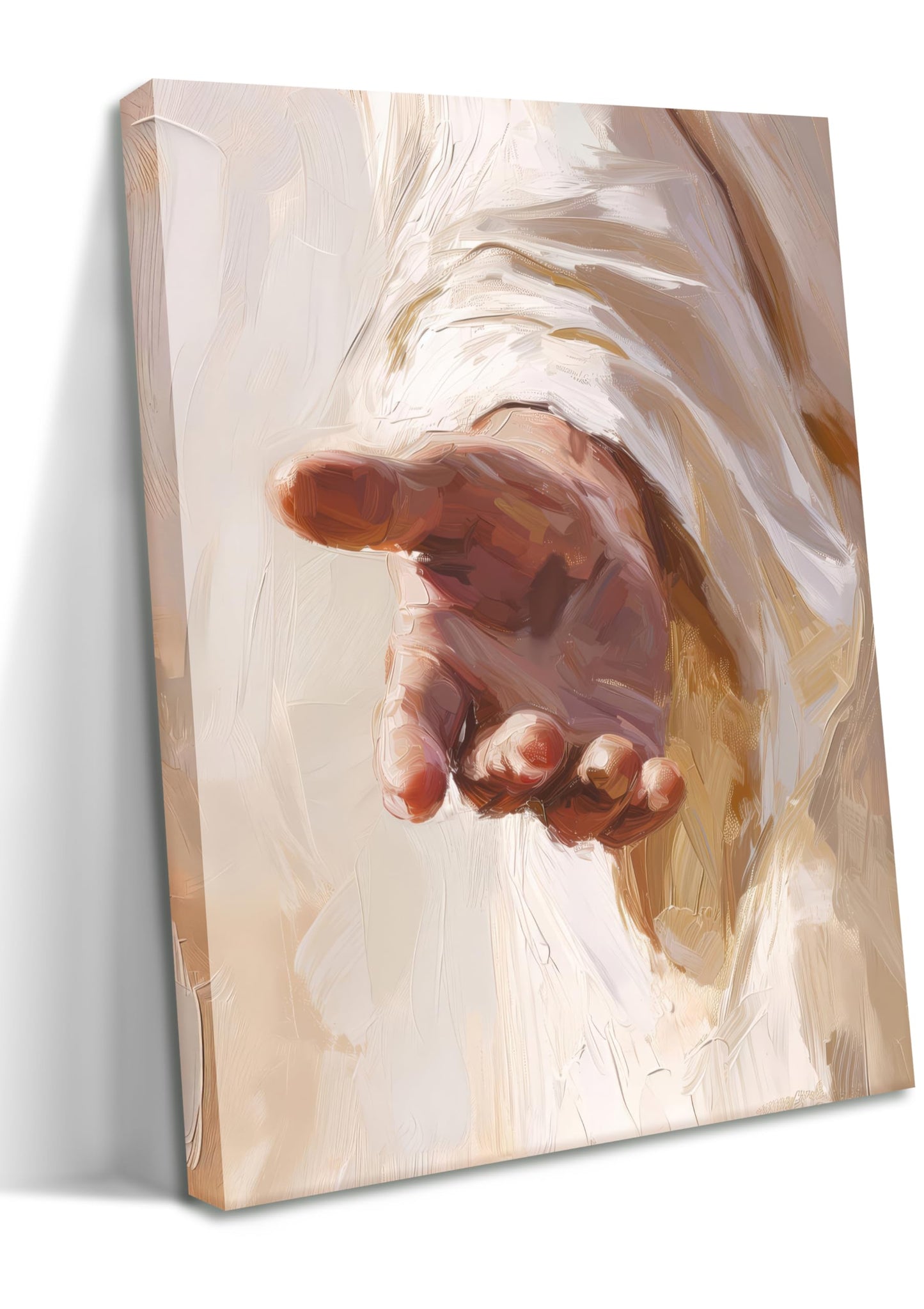 Framed Jesus Canvas Wall Art Christian The Hand of God Wall Decor Painting Religion Bible Pictures Posters Prints for Church Prayer Room Living Room Home Decor 24x36 In